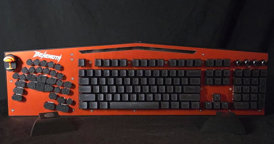 The Behemoth V2 is a 135% maximalist mechanical gaming keyboard.